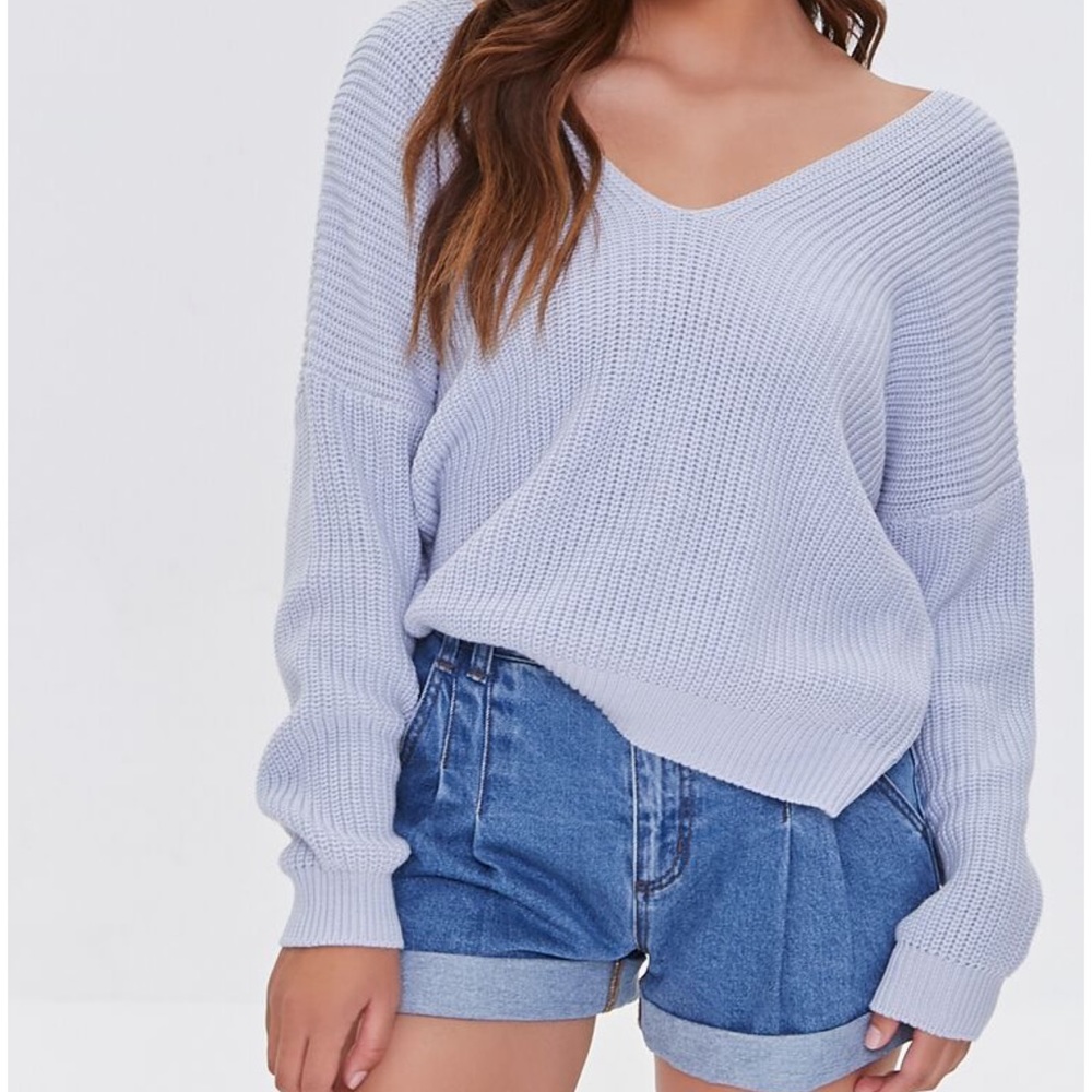 Forever 21 ribbed twist back sweater